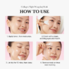 collagen night wrapping mask : sleep, shed, and glow! skincare skin repair comfort pink