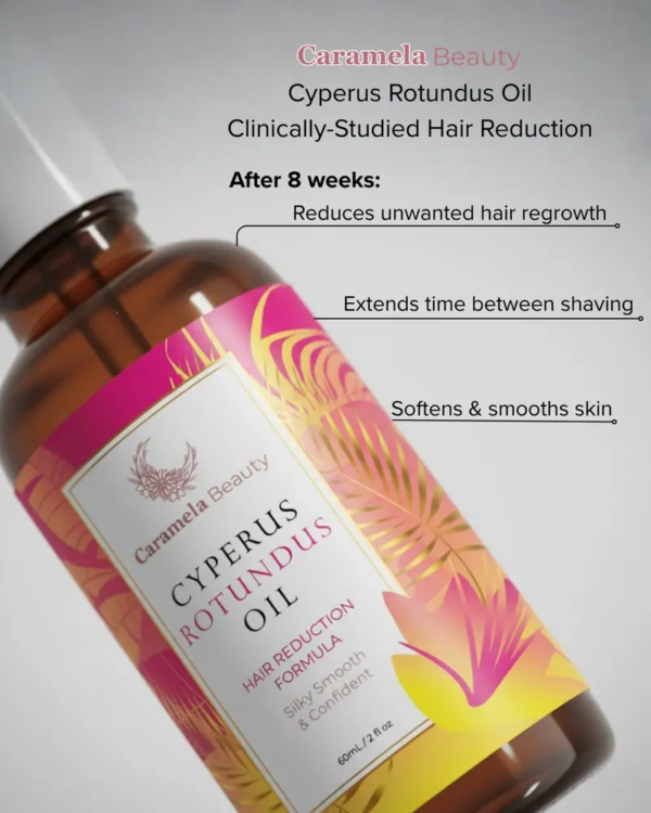 caramela beauty cyperus rotundus oil for natural hair reduction 60ml/2oz