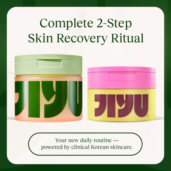 jiyu korean skincare glow up bundle toner pads & nad+ anti aging moisturizing cream maximum hydration, eliminate dark spots, reduce wrinkles