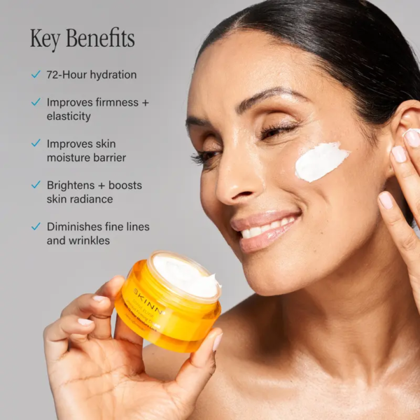 skinn cosmetics divine elixir luminous facial firming cream with 72 hour moisture lock hydrating niacinamide manuka honey skincare lavender glow rejuvenating smooth radiance nourishing hydrate daily moisturize