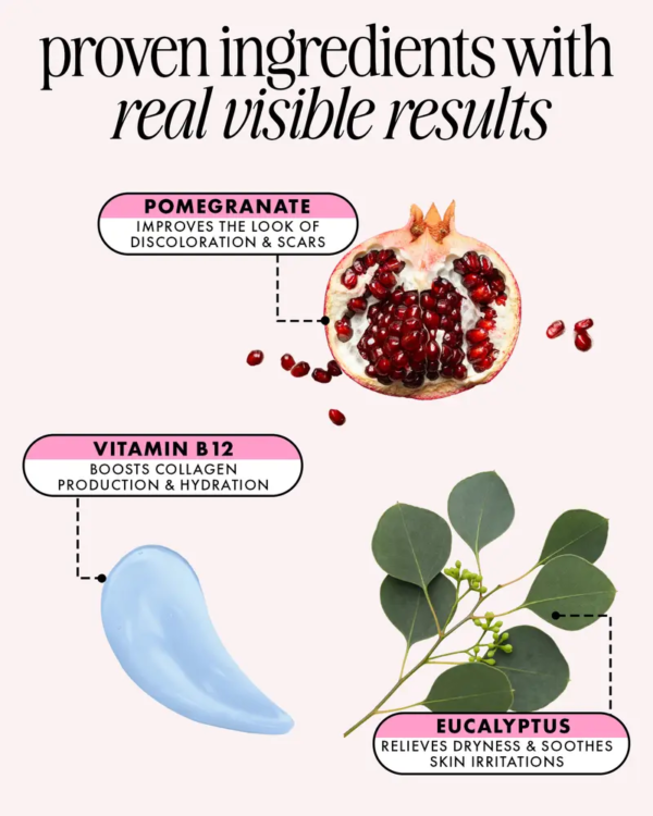 jelly booster pigment body potion – targeted discoloration treatment with pomegranate & vitamin b12 – corrects dark spots, hyperpigmentation & acne scars – boosts collagen and renews skin for a smoother, even tone – suitable for all skin types
