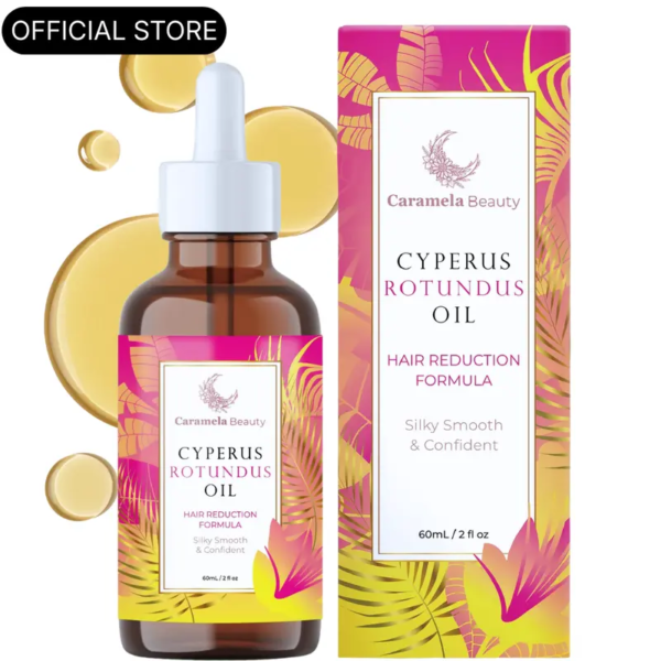 caramela beauty cyperus rotundus oil for natural hair reduction 60ml/2oz