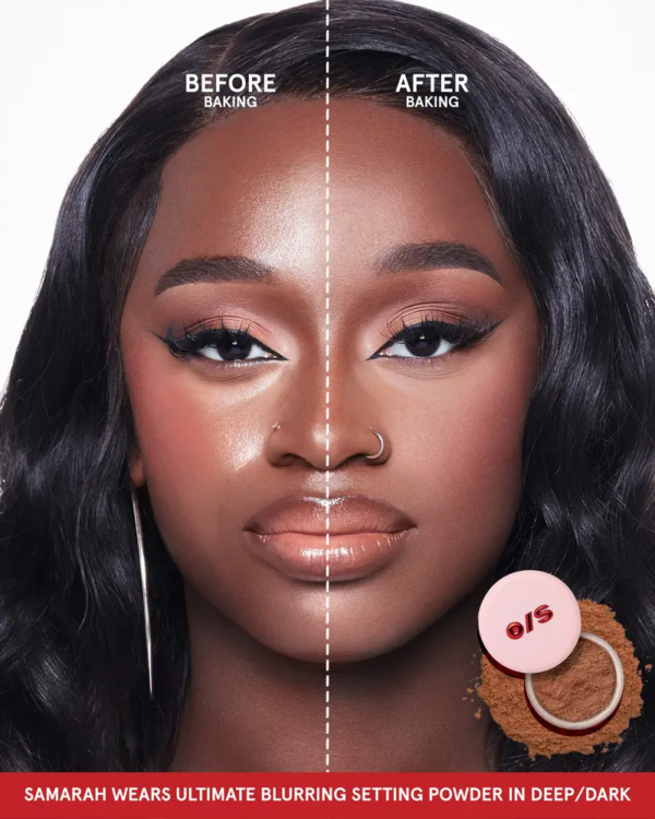 one/size ultimate blurring setting powder full size 1.2 oz 24 hr shine control, all day wear, blurring & brightening loose powder