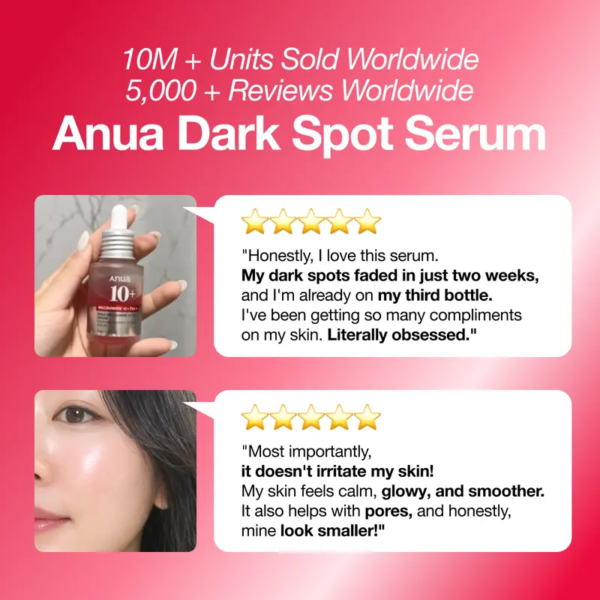 [anua] dark spot correcting serum : 10% niacinamide+ 4% tranexamic acid 1.01 fl.oz. (30ml) ｜ niacinamide serum, pm skincare product, hyperpigmentation, brightening