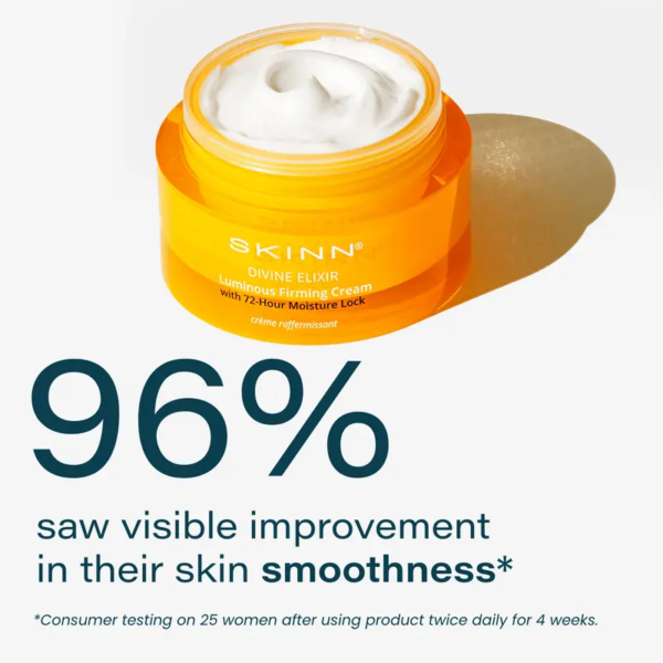 skinn cosmetics divine elixir luminous facial firming cream with 72 hour moisture lock hydrating niacinamide manuka honey skincare lavender glow rejuvenating smooth radiance nourishing hydrate daily moisturize