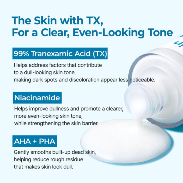 dark spot & uneven tone tx cream, tranexamic acid & niacinamide gentle peeling for dark spot care