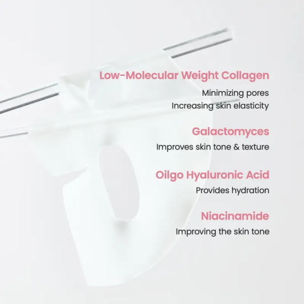 Collagen Hydrogel Facemask|Pore Tightening, Firming, Glow, Glass Skin, K-beauty Sleeping Mask, Korean Skincare, Collagen+Galactomyces