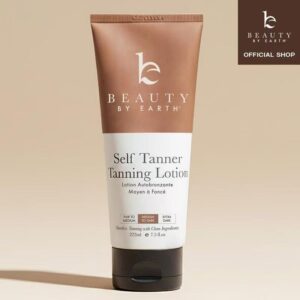 Beauty by Earth Self Tanner Lotion Duo - Gradual Sunless Professional Perfect Tanning Kit Bundle At Home Body Face Non Sticky Streak-Free Tan USA Made Coconut Shea