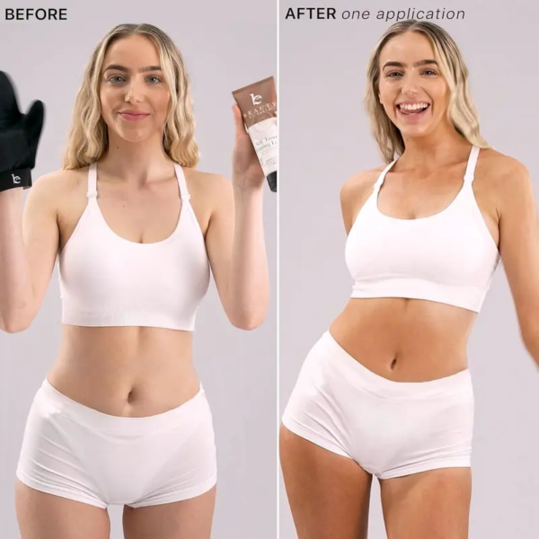 Beauty by Earth Self Tanner Lotion Duo - Gradual Sunless Professional Perfect Tanning Kit Bundle At Home Body Face Non Sticky Streak-Free Tan USA Made Coconut Shea