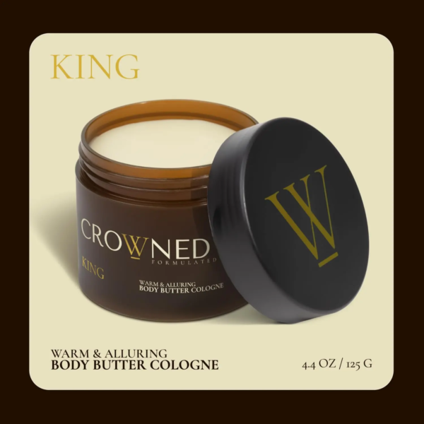 Crowned Skin King Reign Monarch Body Butter Set - Shea & Mango Butter Nourishing Moisturizer for Radiant Skin, Gentle Smoothing & Soothing Formula