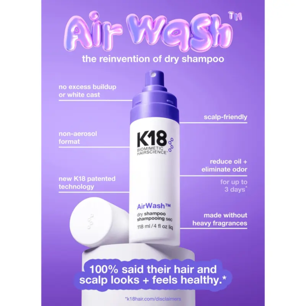 AirWash dry shampoo 4oz - revolutionary dry shampoo reduces oil + odor—weightlessly.